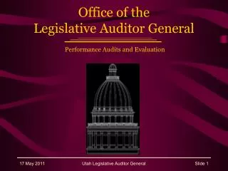 Office of the Legislative Auditor General