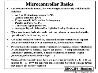 Microcontroller Basics