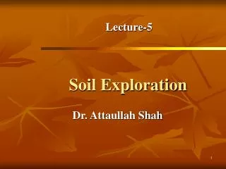 Soil Exploration