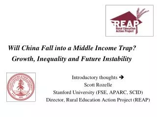 Will China Fall into a Middle Income Trap? Growth, Inequality and Future Instability