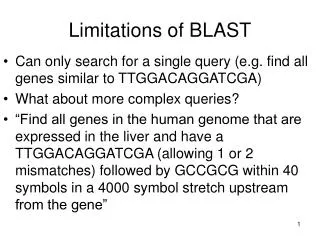 Limitations of BLAST