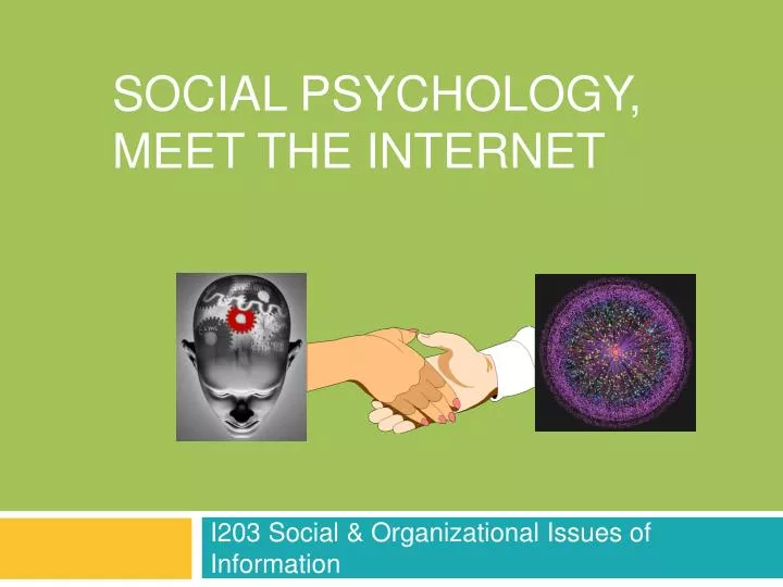 social psychology meet the internet
