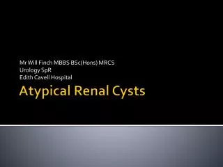 Atypical Renal Cysts