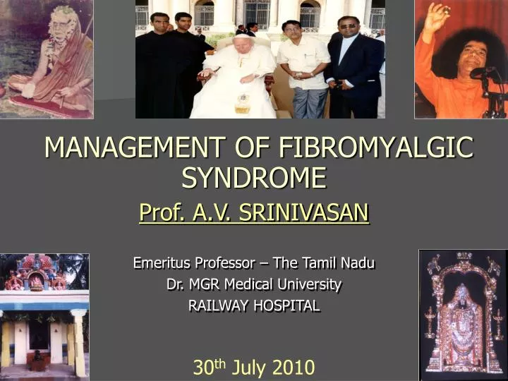 management of fibromyalgic syndrome
