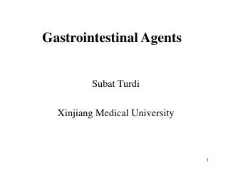 Gastrointestinal Agents