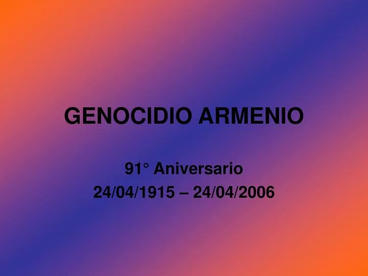 genocidio armenio