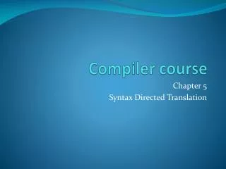 Compiler course