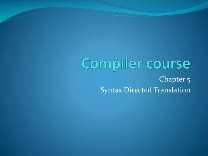 compiler course