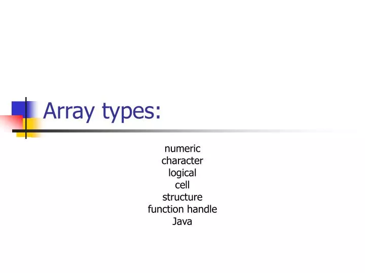 array types