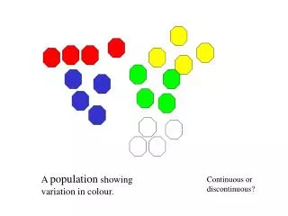 A population showing variation in colour.