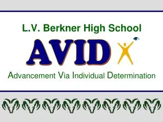 L.V. Berkner High School A dvancement V ia I ndividual D etermination
