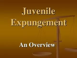Juvenile Expungement