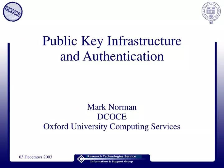 public key infrastructure and authentication