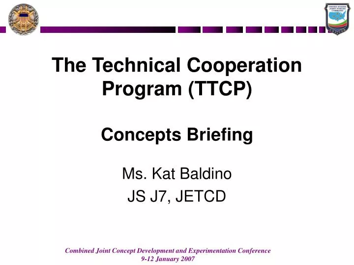 the technical cooperation program ttcp concepts briefing