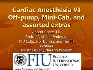Cardiac Anesthesia VI Off-pump, Mini-Cab, and assorted extras