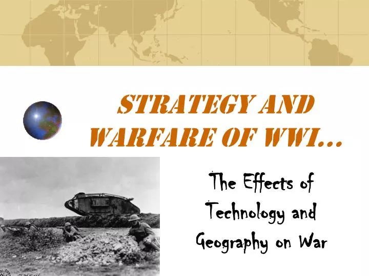 strategy and warfare of wwi