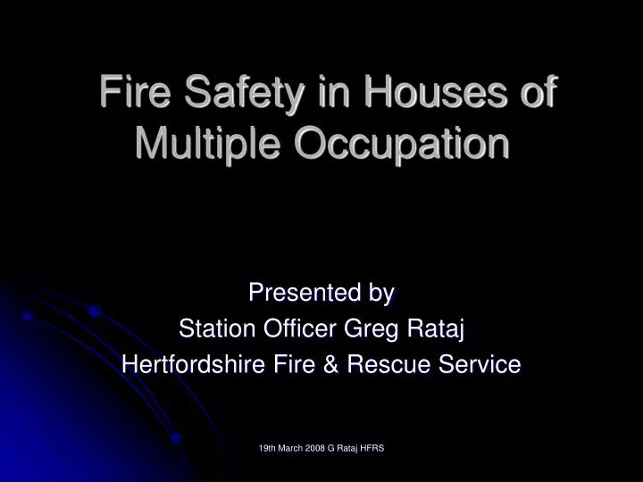 fire safety in houses of multiple occupation