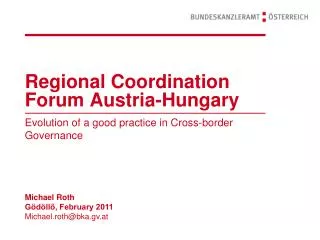 Regional Coordination Forum Austria-Hungary