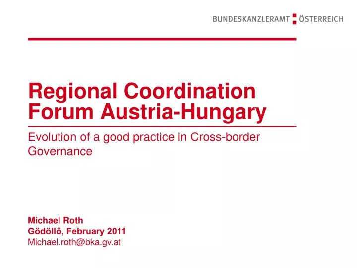 regional coordination forum austria hungary