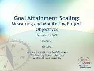 Goal Attainment Scaling: