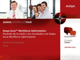 Avaya Aura™ Workforce Optimization Pasando de la visión a los resultados con Avaya Aura Workforce Optimization