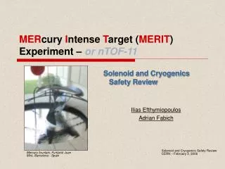 MER cury I ntense T arget ( MERIT ) Experiment – or nTOF-11