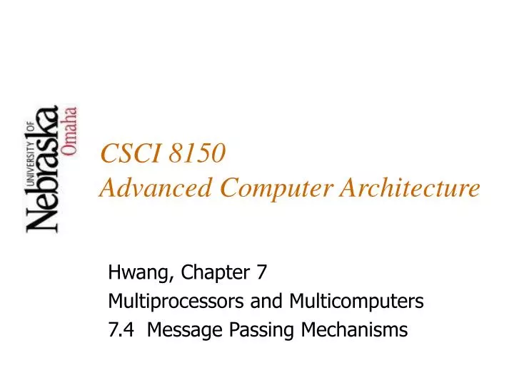 csci 8150 advanced computer architecture