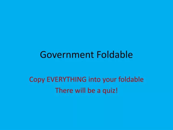 government foldable