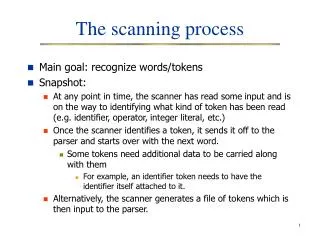 The scanning process