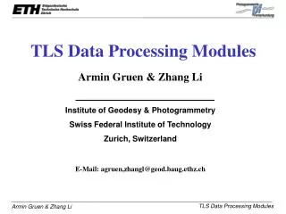 TLS Data Processing Modules