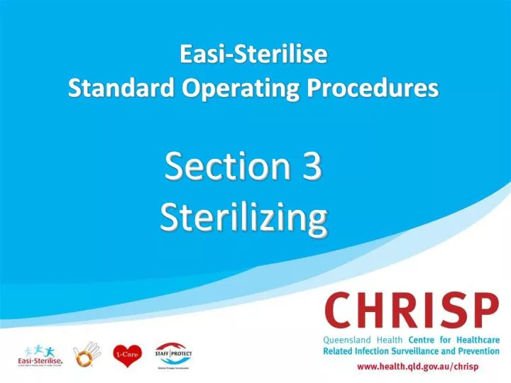 easi sterilise standard operating procedures