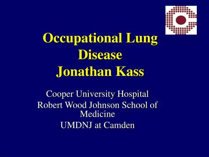 occupational lung disease jonathan kass