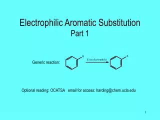 Electrophilic Aromatic Substitution Part 1