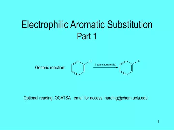 electrophilic aromatic substitution part 1