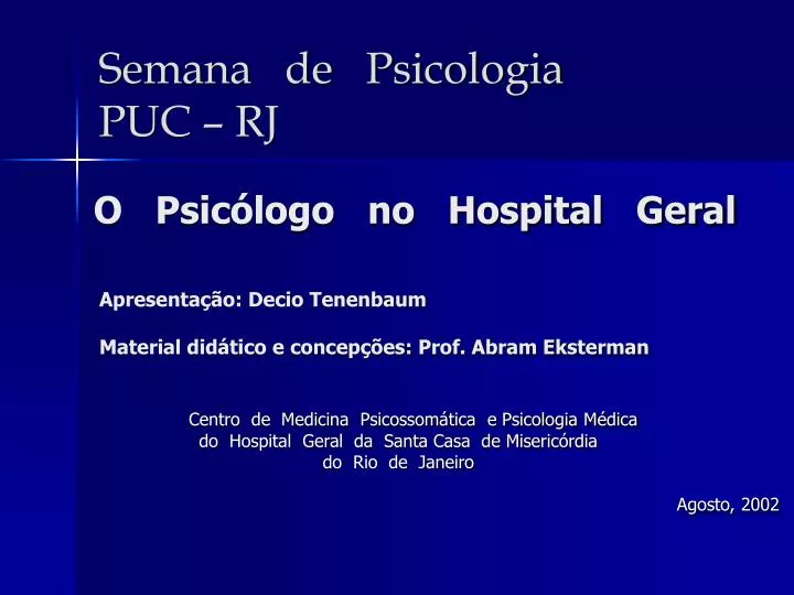 semana de psicologia puc rj