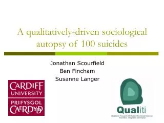 A qualitatively-driven sociological autopsy of 100 suicides