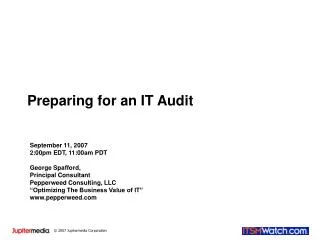 Preparing for an IT Audit