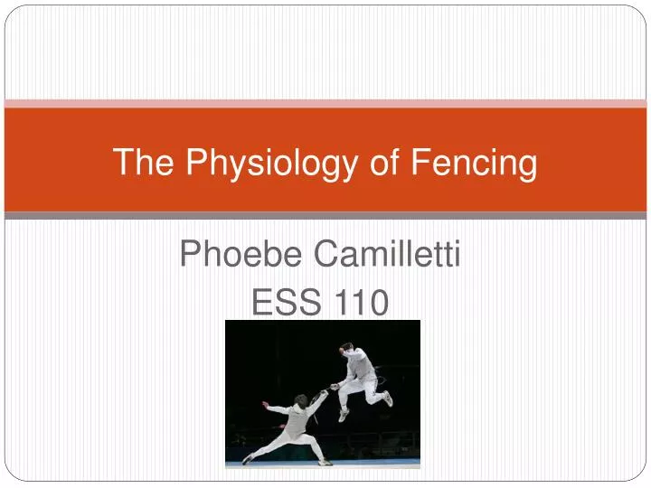 the physiology of fencing