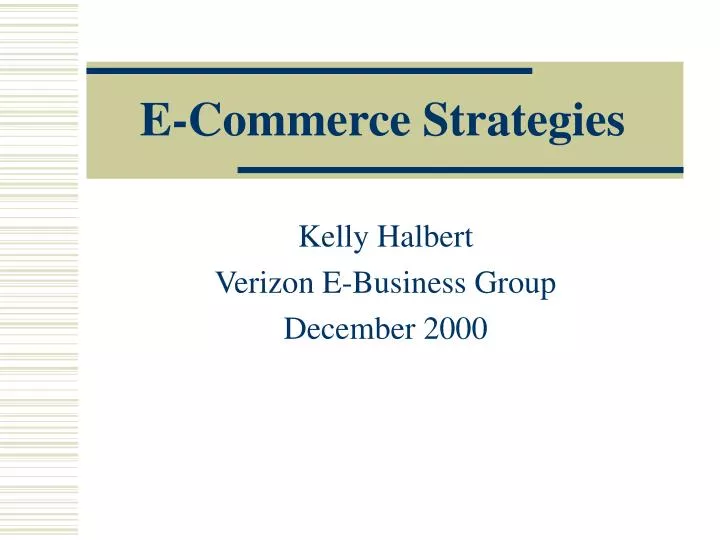e commerce strategies