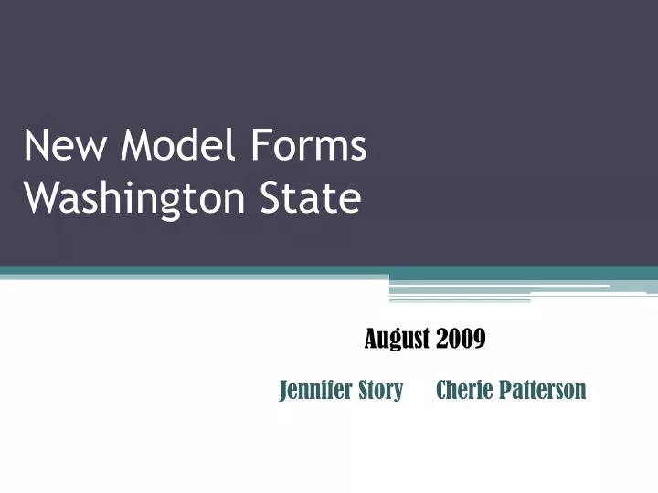 new model forms washington state