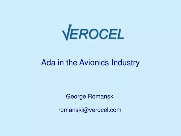 ada in the avionics industry