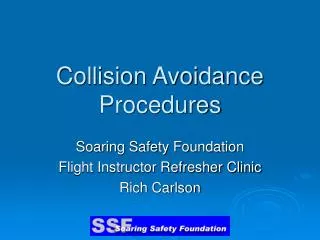 Collision Avoidance Procedures