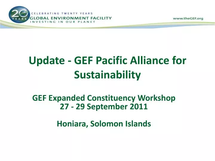 update gef pacific alliance for sustainability