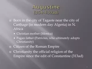 Augustine (354-430ad)