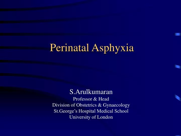 perinatal asphyxia