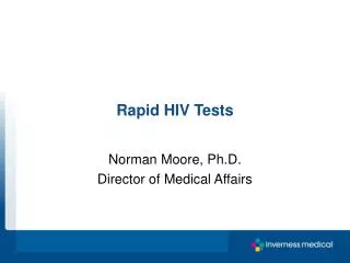Rapid HIV Tests