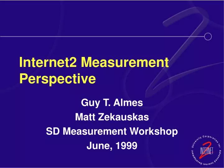 internet2 measurement perspective