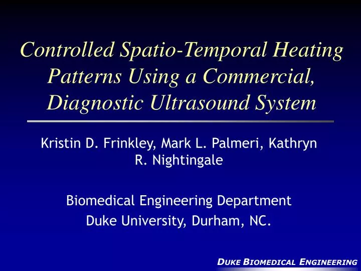 controlled spatio temporal heating patterns using a commercial diagnostic ultrasound system