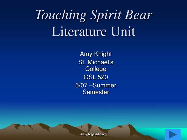 touching spirit bear literature unit
