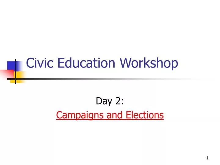 civic education workshop